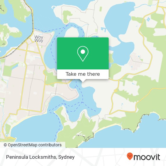 Peninsula Locksmiths map