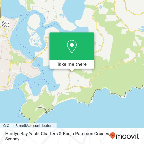 Hardys Bay Yacht Charters & Banjo Paterson Cruises map
