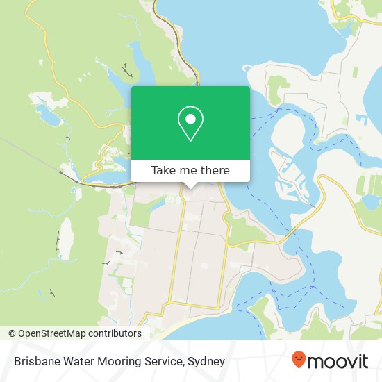 Mapa Brisbane Water Mooring Service