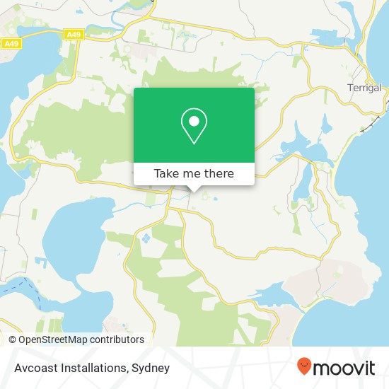 Mapa Avcoast Installations