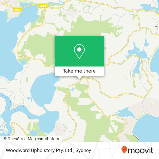 Woodward Upholstery Pty. Ltd. map