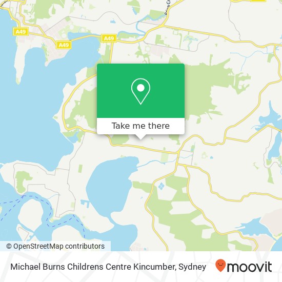Michael Burns Childrens Centre Kincumber map