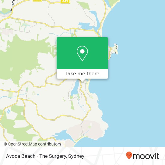 Avoca Beach - The Surgery map