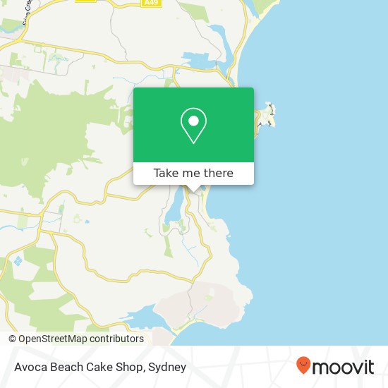 Mapa Avoca Beach Cake Shop