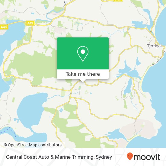 Mapa Central Coast Auto & Marine Trimming