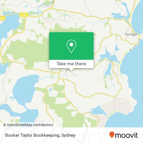 Mapa Booker Taylor Bookkeeping