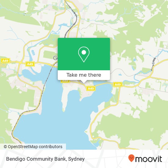Mapa Bendigo Community Bank