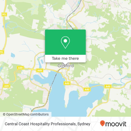 Central Coast Hospitality Professionals map