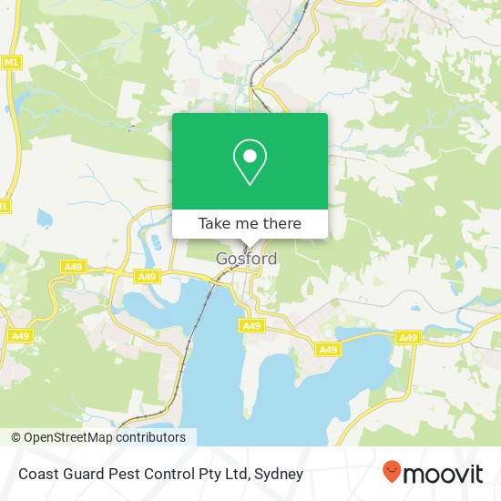 Mapa Coast Guard Pest Control Pty Ltd