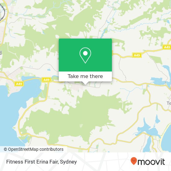 Fitness First Erina Fair map