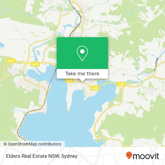 Mapa Elders Real Estate NSW