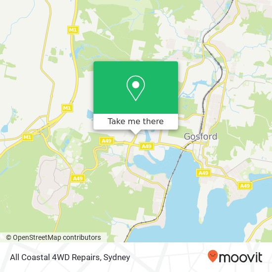 Mapa All Coastal 4WD Repairs