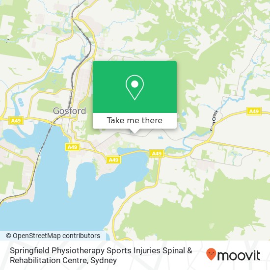 Springfield Physiotherapy Sports Injuries Spinal & Rehabilitation Centre map