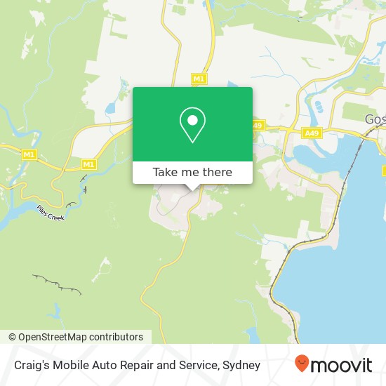 Mapa Craig's Mobile Auto Repair and Service