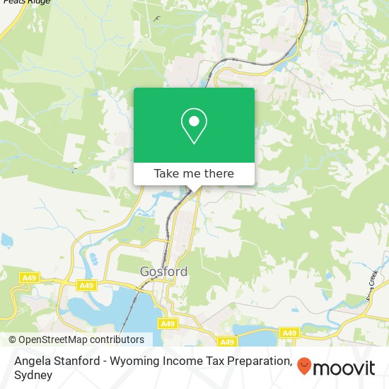 Mapa Angela Stanford - Wyoming Income Tax Preparation