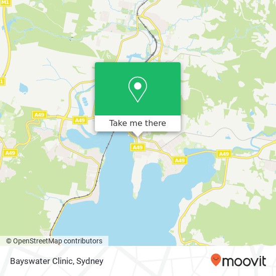 Mapa Bayswater Clinic