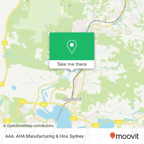 AAA. AHA Manufacturing & Hire map