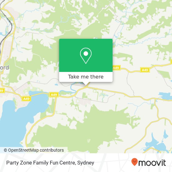 Party Zone Family Fun Centre map