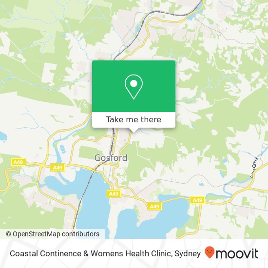 Mapa Coastal Continence & Womens Health Clinic