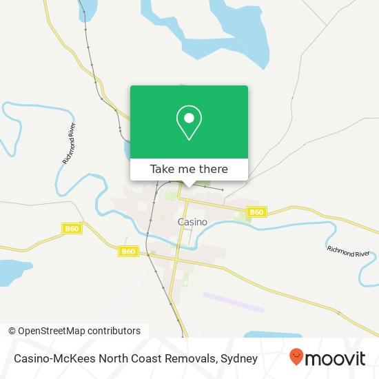 Casino-McKees North Coast Removals map