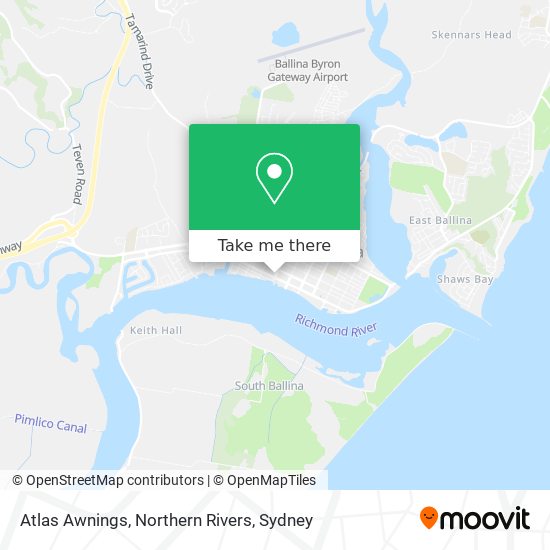 Atlas Awnings, Northern Rivers map