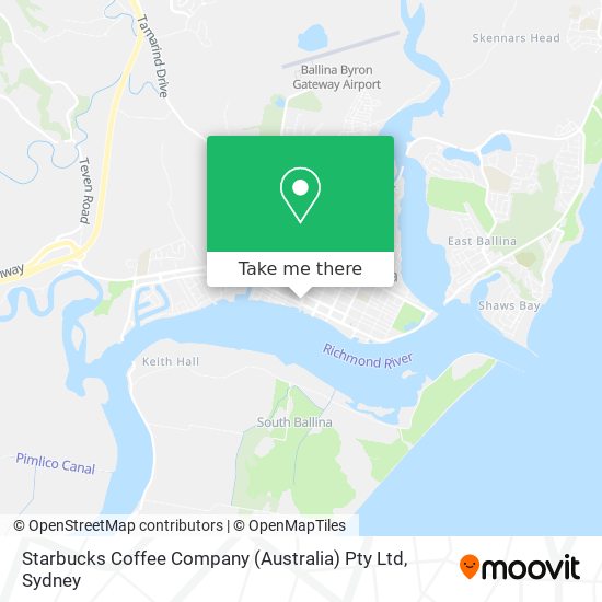 Starbucks Coffee Company (Australia) Pty Ltd map