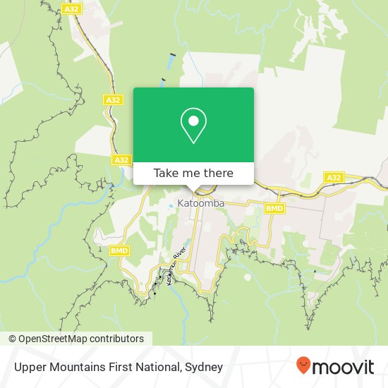 Mapa Upper Mountains First National