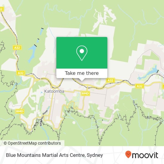 Mapa Blue Mountains Martial Arts Centre