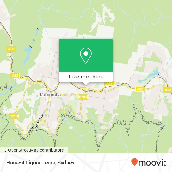 Harvest Liquor Leura map