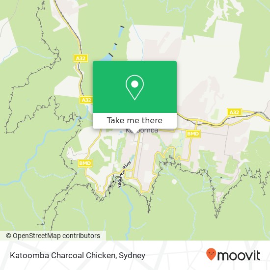 Mapa Katoomba Charcoal Chicken