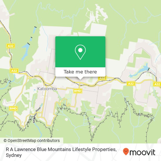R A Lawrence Blue Mountains Lifestyle Properties map