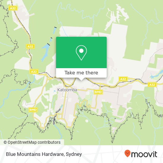 Blue Mountains Hardware map