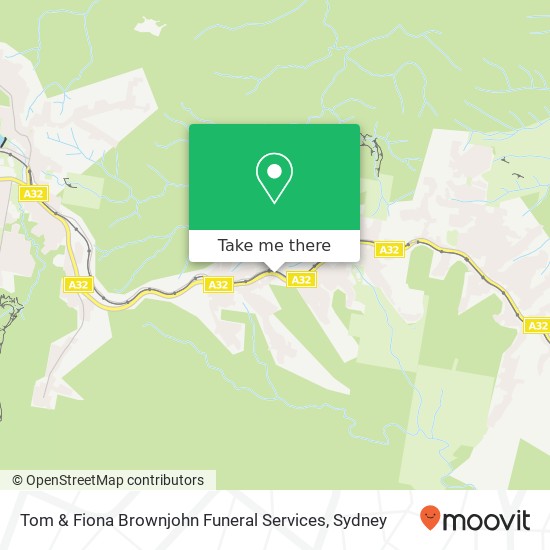 Mapa Tom & Fiona Brownjohn Funeral Services