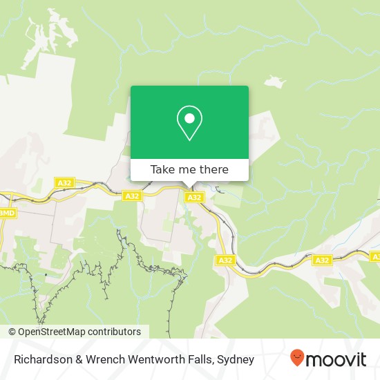 Richardson & Wrench Wentworth Falls map