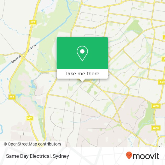 Same Day Electrical map