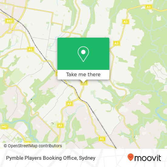 Pymble Players Booking Office map