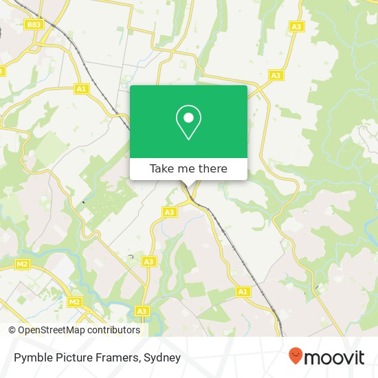 Pymble Picture Framers map