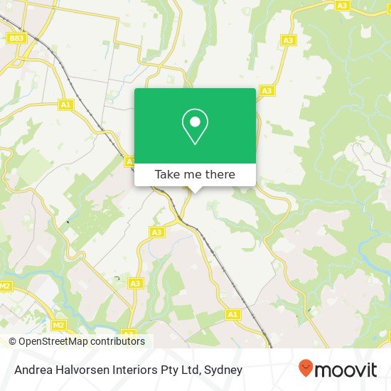 Andrea Halvorsen Interiors Pty Ltd map