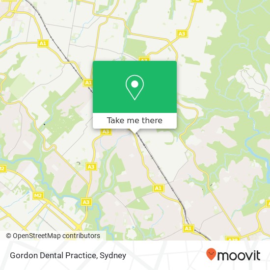 Gordon Dental Practice map