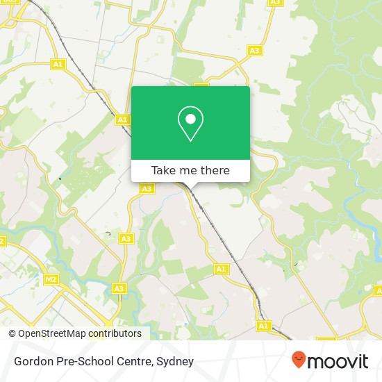 Gordon Pre-School Centre map