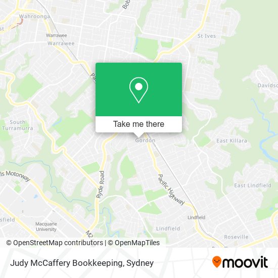 Judy McCaffery Bookkeeping map