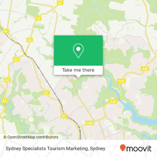 Mapa Sydney Specialists Tourism Marketing