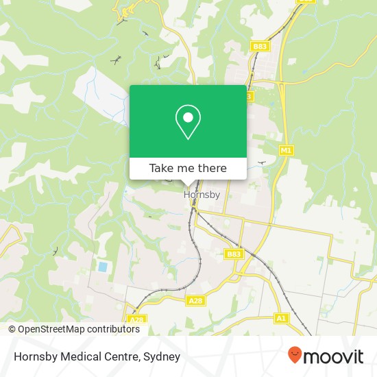 Hornsby Medical Centre map