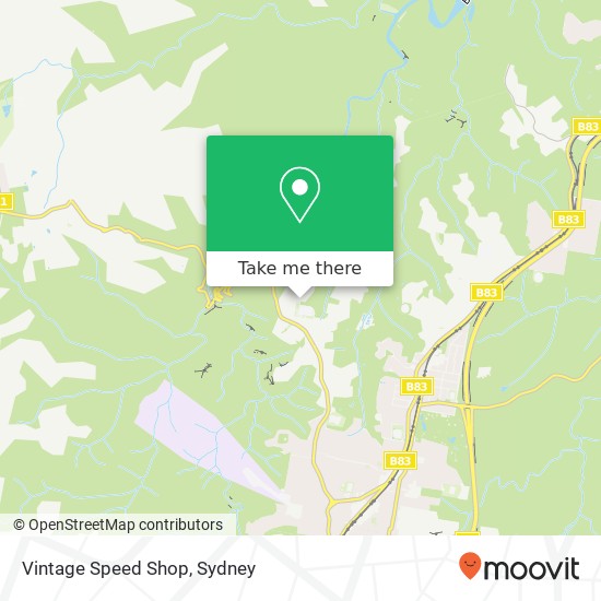 Mapa Vintage Speed Shop