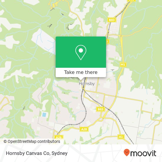 Hornsby Canvas Co map