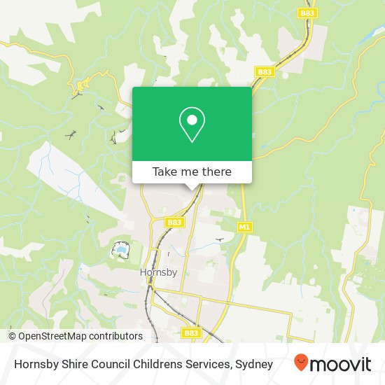 Hornsby Shire Council Childrens Services map