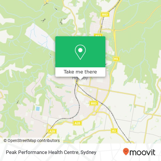Peak Performance Health Centre map