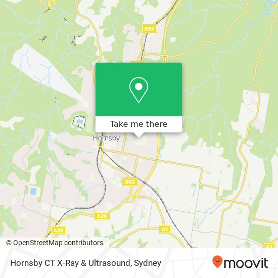 Mapa Hornsby CT X-Ray & Ultrasound