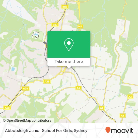 Abbotsleigh Junior School For Girls map