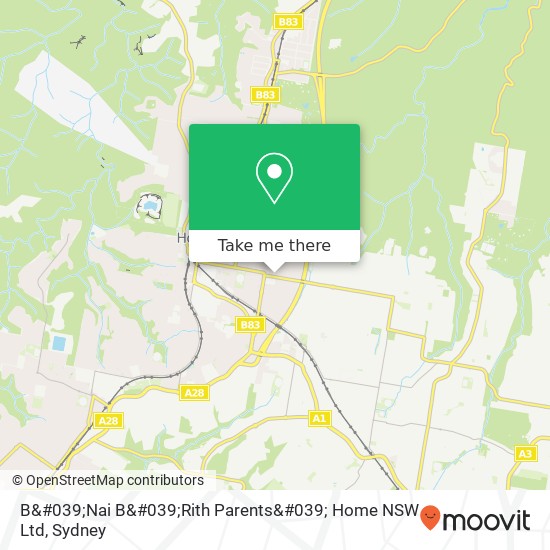 B&#039;Nai B&#039;Rith Parents&#039; Home NSW Ltd map